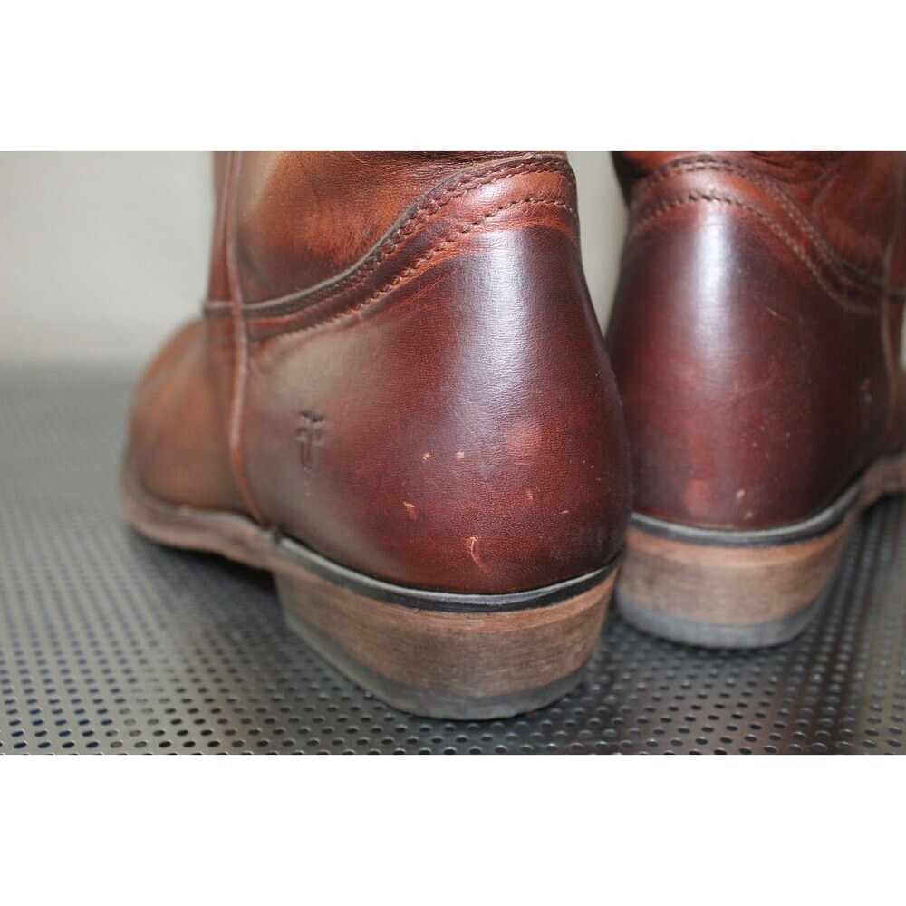 Frye Billy Pull On Western Leather Boots Cowboy Cowgirl Brown Women's Size 6.5 - Picture 6 of 7